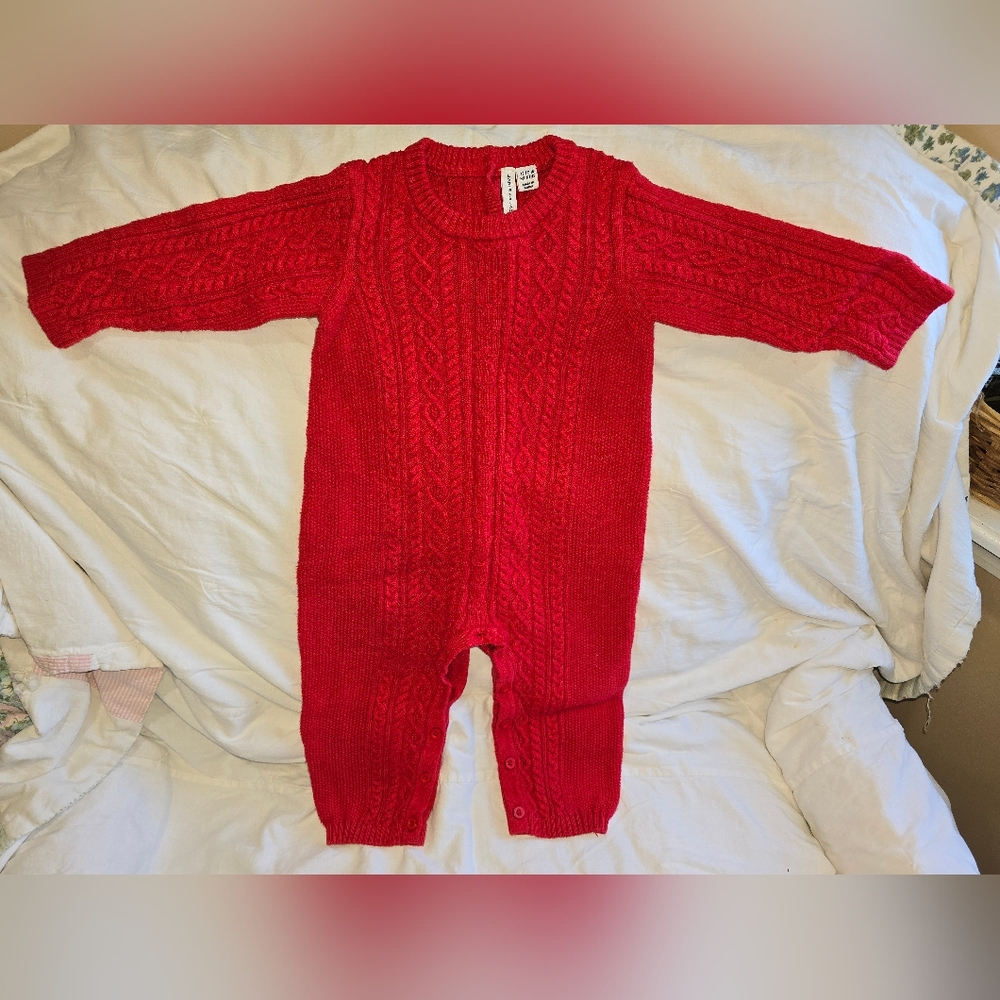 Janie and Jack Cable Knit Sweater One-piece